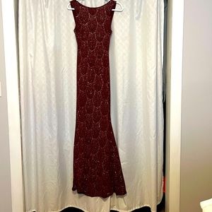 Amaya Sequin Mesh, color burgundy, size small